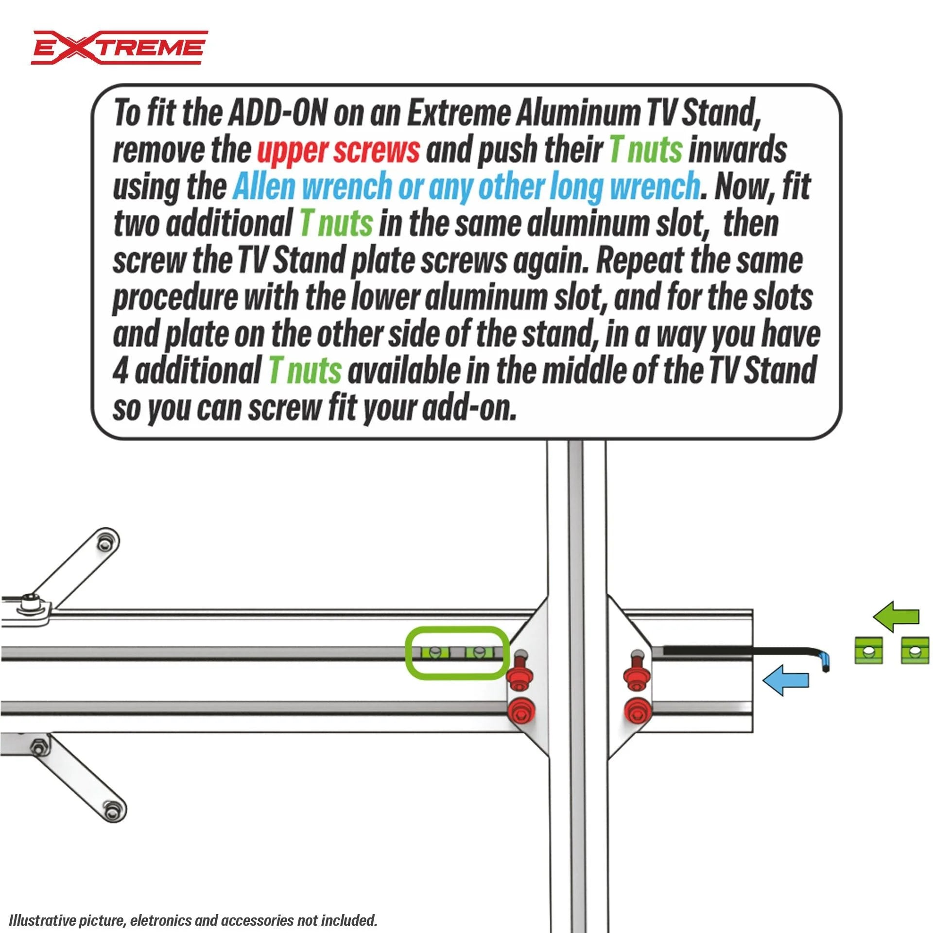 UNIVERSAL PC/DESKTOP REAR TRAY FOR TV STANDS IN ALUMINUM PROFILE - 2010303090000-  DRIVEN - 5