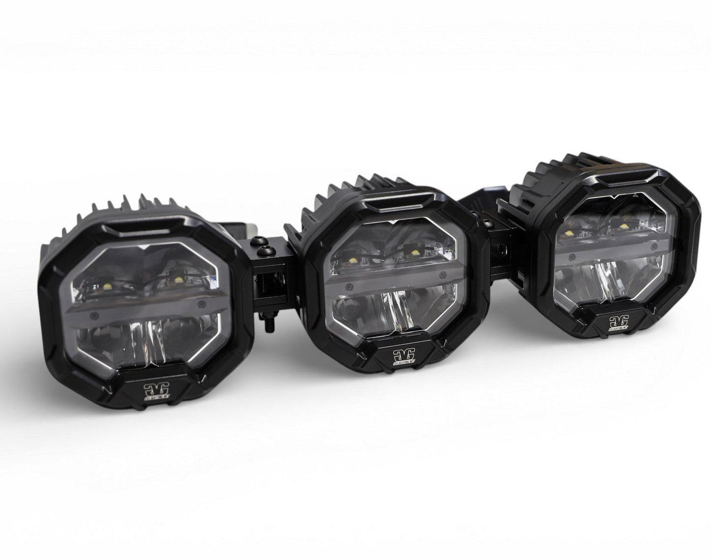3 Light U-Con Interlocking Off Road LED Pod With Amber or White DRL Running Light - sku-46526060363934-sku-46526060396702-sku-46526060429470-sku-46526060462238-sku-46526060495006-  DRIVEN - 1