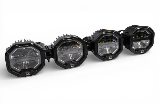 4 Light U-Con Interlocking Off Road LED Pod With Amber or White DRL Running Light - sku-46526067048606-sku-46526067081374-sku-46526067114142-sku-46526067146910-sku-46526067179678-  DRIVEN - 1