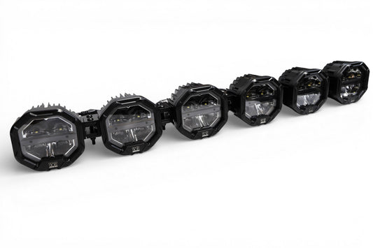 6 Light U-Con Interlocking Off Road LED Pod With Amber or White DRL Running Light - sku-46526082908318-sku-46526082941086-sku-46526082973854-sku-46526083006622-sku-46526083039390-  DRIVEN - 1