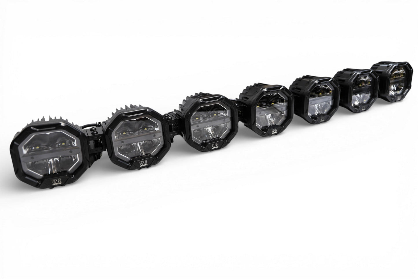 7 Light U-Con Interlocking Off Road LED Pod With Amber or White DRL Running Light - sku-46526088085662-sku-46526088118430-sku-46526088151198-sku-46526088183966-sku-46526088216734-  DRIVEN - 1