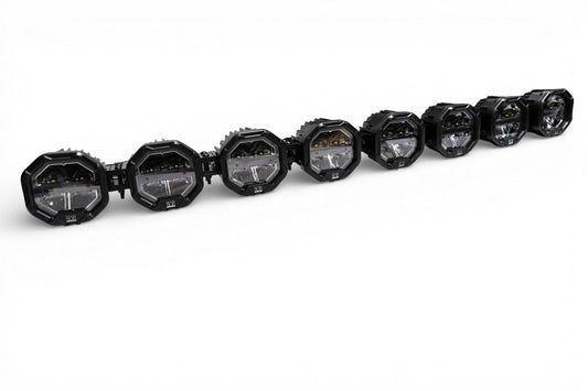 8 Light U-Con Interlocking Off Road LED Pod With Amber or White DRL Running Light - sku-46526099783838-sku-46526099816606-sku-46526099849374-sku-46526099882142-sku-46526099914910-  DRIVEN - 1