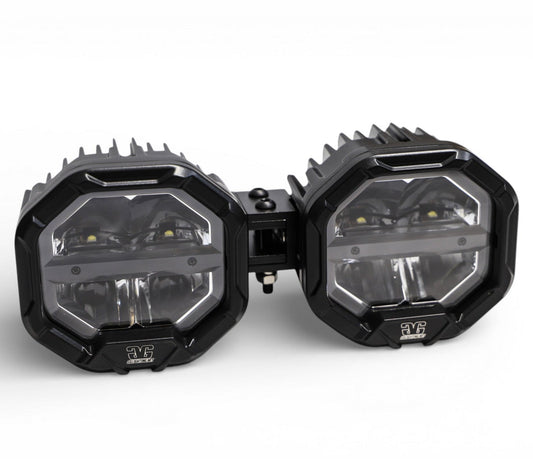 2 Light U-Con Interlocking Off Road LED Pod With Amber or White DRL Running Light - sku-46525993549982-sku-46526044602526-sku-46525993582750-sku-46526044635294-sku-46525993615518-  DRIVEN - 1