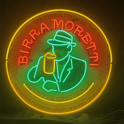 Una Storia Italiana Birra Moretti Ricetta Qriginale Neon Signs - MA041-  DRIVEN - 2