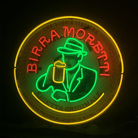 Una Storia Italiana Birra Moretti Ricetta Qriginale Neon Signs - MA041-  DRIVEN - 1