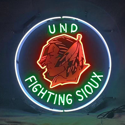 Und Fighting Sioux Neon Signs Light - ME641-  DRIVEN - 2