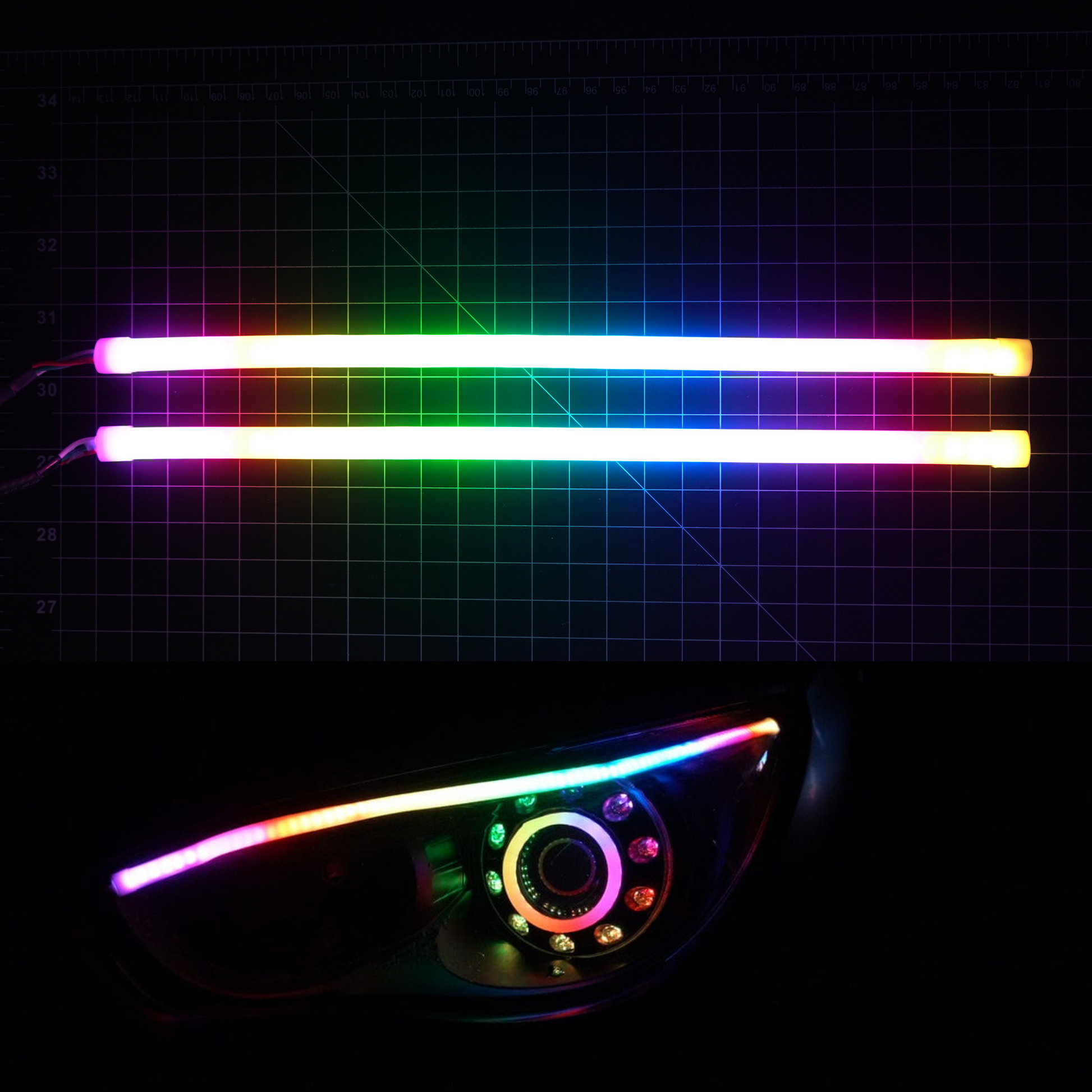 Universal Flexible DRL Tube Diffused Strips | Multicolor - G4 | P2  - BX2-G5  | P2  - BX2-G6 | P2  - BX2-G9  | P2 - BX2-G10 | P2  - BX2-  DRIVEN - 1
