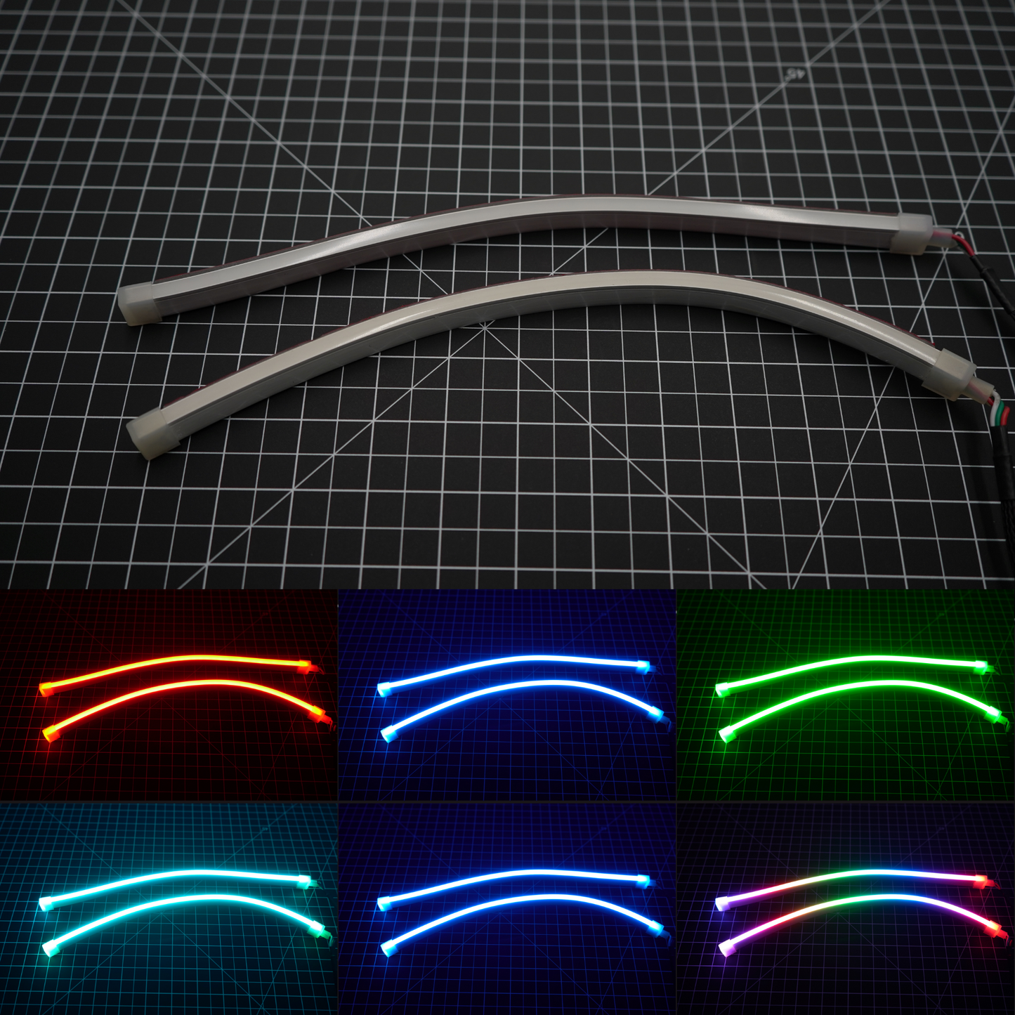 Universal Side Emitting Flexible DRL Diffused Strips | Multicolor - G1  | P2 - BX2-G2 | P2  - BX2-G3 | P2  - BX2-G1 | A20| P2   - BX1-G2 | A20 |P2   - BX1-  DRIVEN - 7