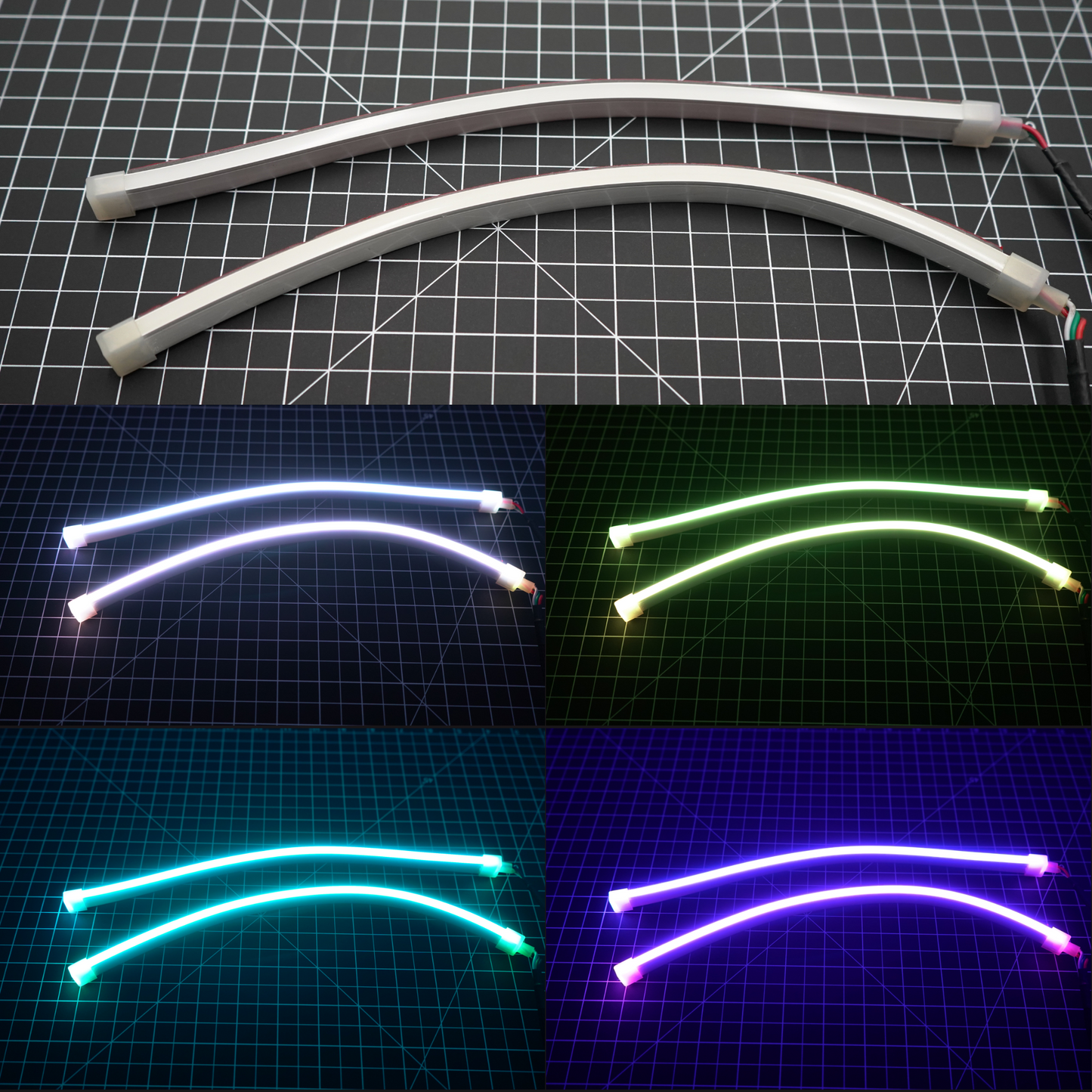 Universal Side Emitting Flexible DRL Diffused Strips | Multicolor - G1  | P2 - BX2-G2 | P2  - BX2-G3 | P2  - BX2-G1 | A20| P2   - BX1-G2 | A20 |P2   - BX1-  DRIVEN - 8