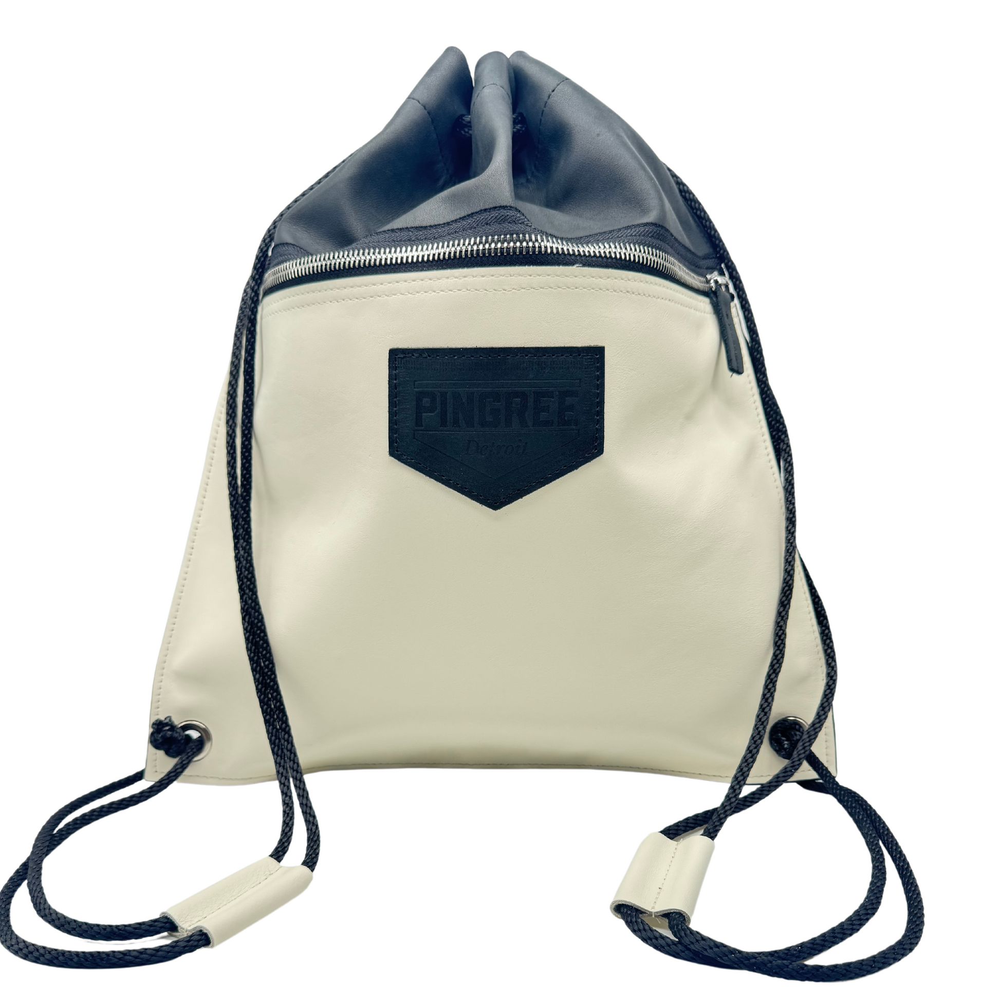 Detroit Drawstring Backpack in Leather ( Made to Order) - DRW009B-DRW009B-sku-40872560459841-sku-40872560427073-DRW009B-  DRIVEN - 3