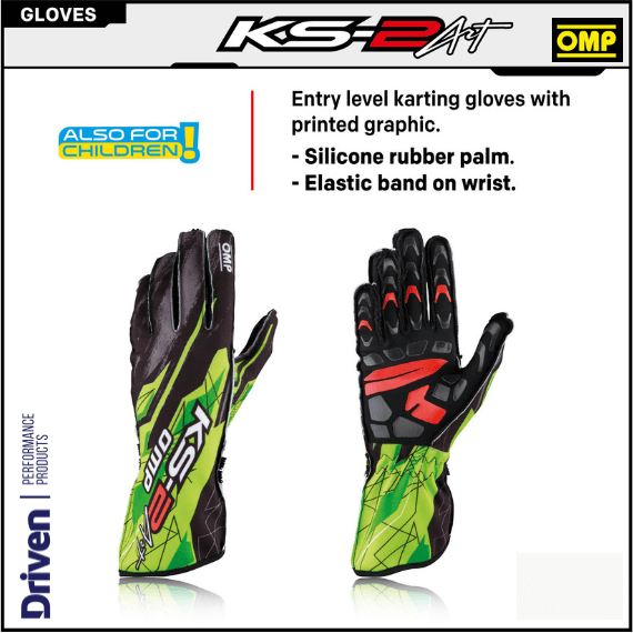 OMP Racing - OMP KS-2 Art - Designer Race Gloves with Performance Grip - Features Static