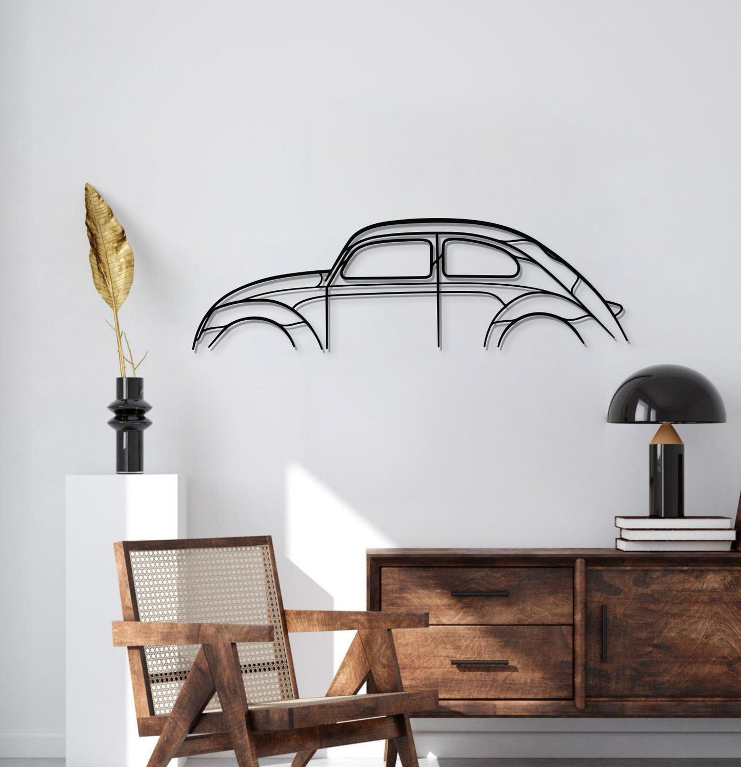Beetle Metal Car Wall Art - MT0889 - MT0889B49L-MT0889B69L-MT0889B80L-MT0889B99L-MT0889B120L-  DRIVEN - 2