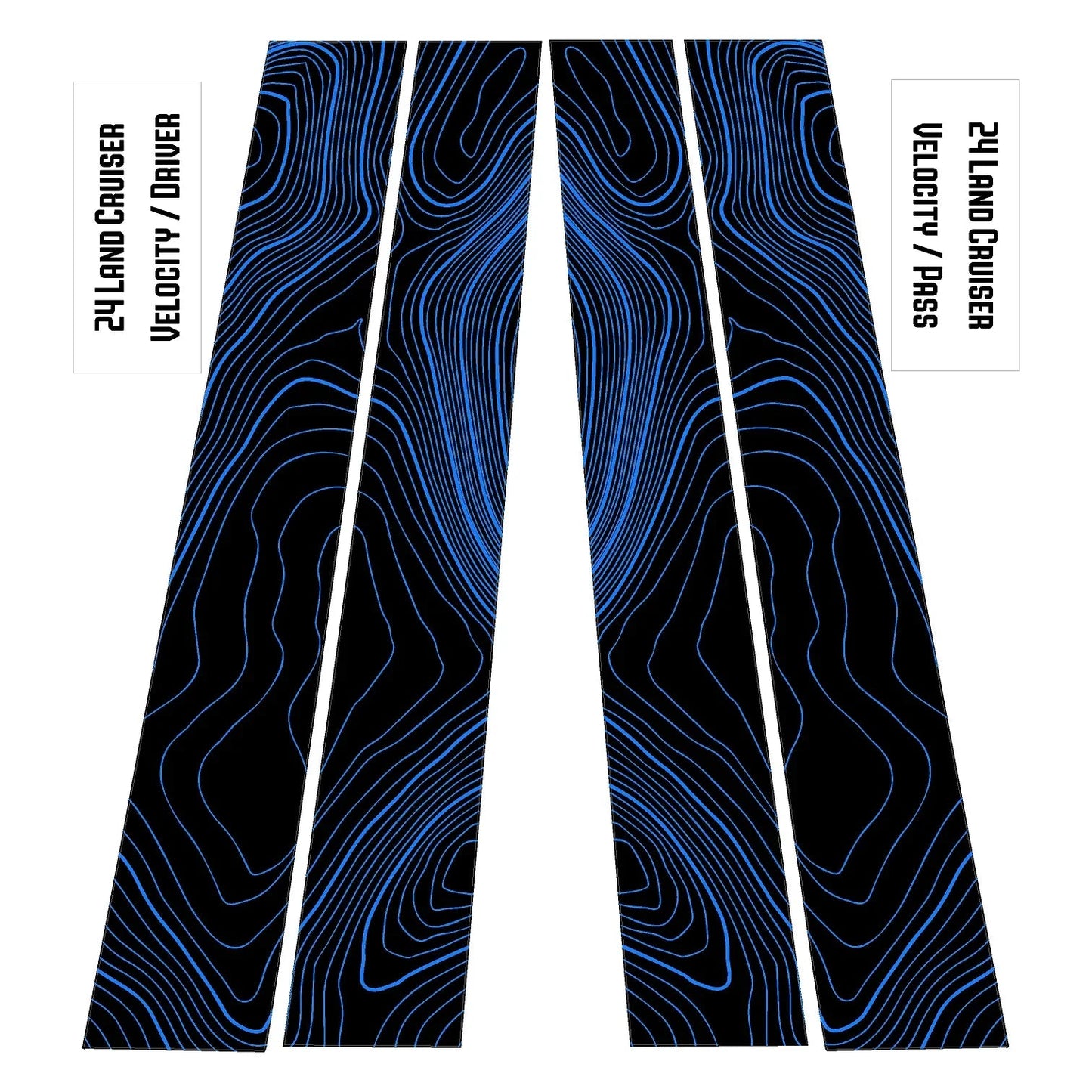 Topographic B Pillar Overlays - 2024+ Land Cruiser / GX 550 - 24LC250BPILLAR-WH-24LC250BPILLAR-ARG-24LC250BPILLAR-CBNG-24LC250BPILLAR-CG-24LC250BPILLAR-DS-  DRIVEN - 10