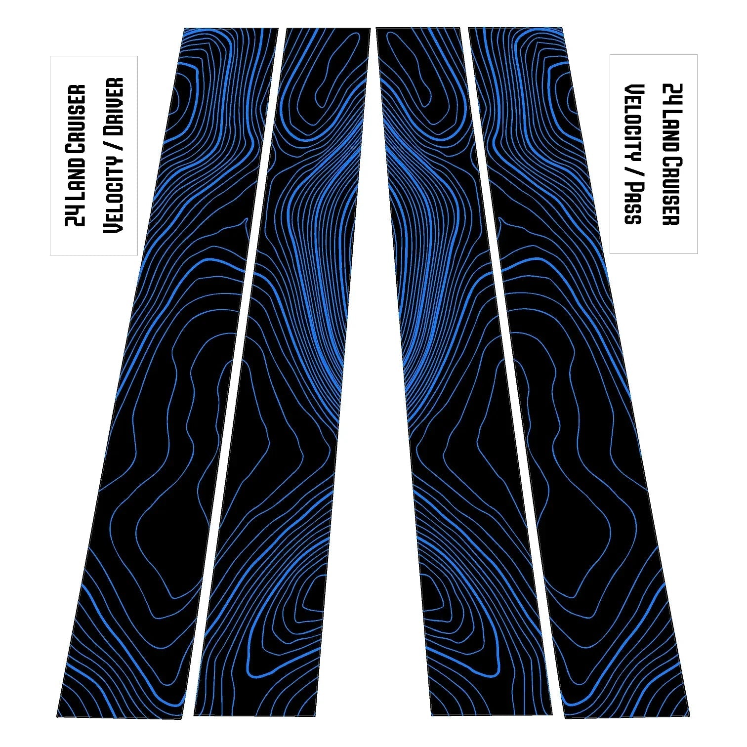 Topographic B Pillar Overlays - 2024+ Land Cruiser / GX 550 - 24LC250BPILLAR-WH-24LC250BPILLAR-ARG-24LC250BPILLAR-CBNG-24LC250BPILLAR-CG-24LC250BPILLAR-DS-  DRIVEN - 10