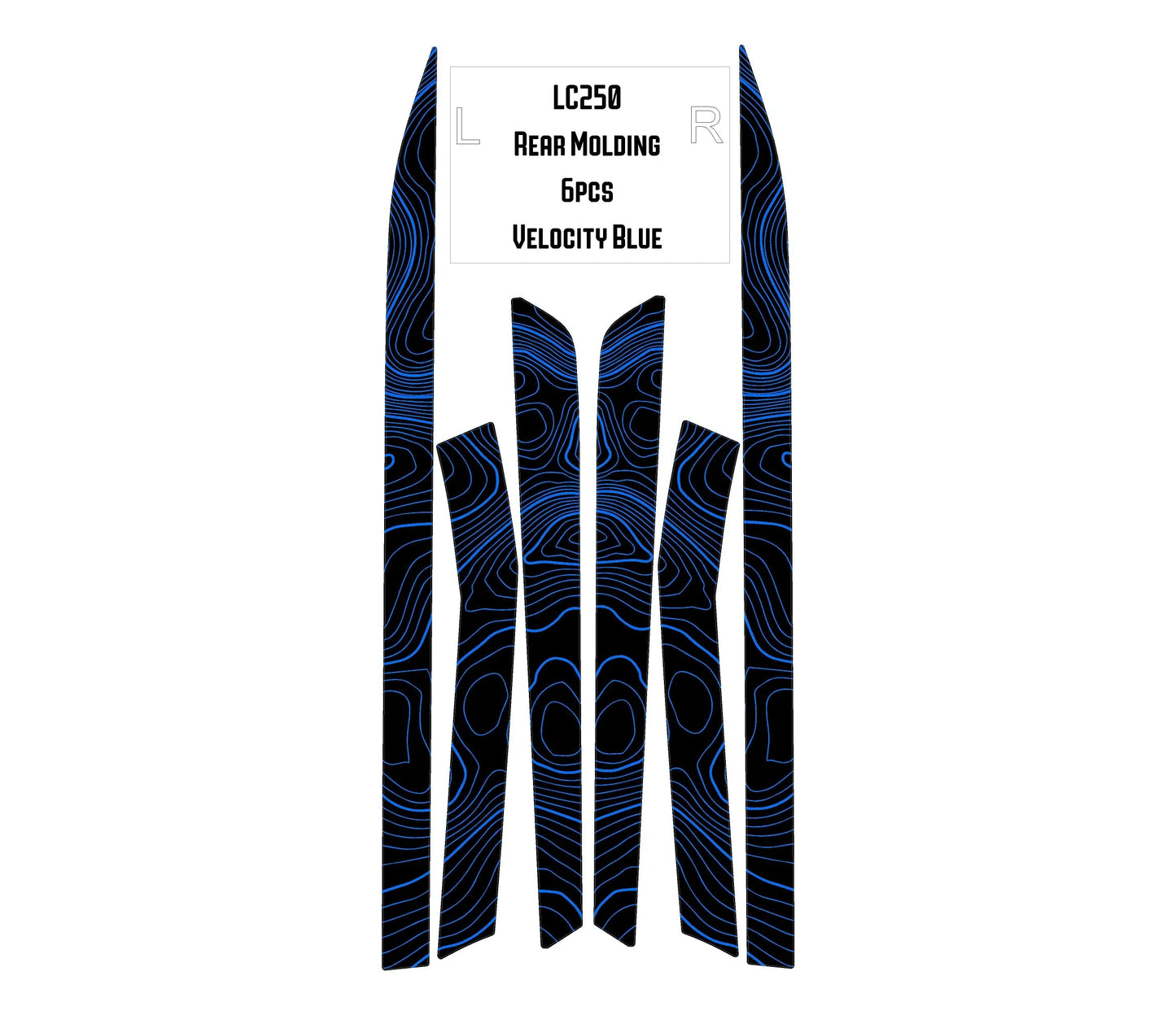 Topographic Rear Trim Overlays (6pcs) - 2024+ Land Cruiser / GX 550 - 24LC250RTRIM6PC-WH-24LC250RTRIM6PC-ARG-24LC250RTRIM6PC-CBNG-24LC250RTRIM6PC-CG-24LC250RTRIM6PC-DS-  DRIVEN - 14