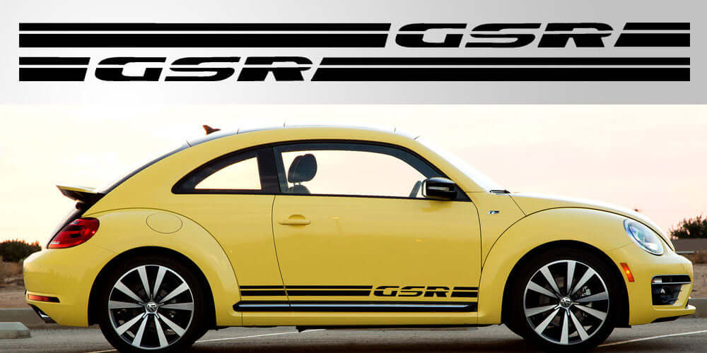 Volkswagen Beetle GSR Side Decals - sku-50952425308292-sku-50952425341060-sku-50952425373828-sku-50952425406596-sku-50952425439364-  DRIVEN - 1
