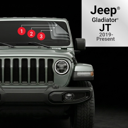 Windshield Defense Kit For Jeep Wrangler or Gladiator - JP1330-JL-JP1330-JT-JP1330-JK-JP1330-TJ-JP1330-CJ-  DRIVEN - 12