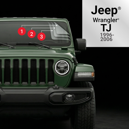 Windshield Defense Kit For Jeep Wrangler or Gladiator - JP1330-JL-JP1330-JT-JP1330-JK-JP1330-TJ-JP1330-CJ-  DRIVEN - 9