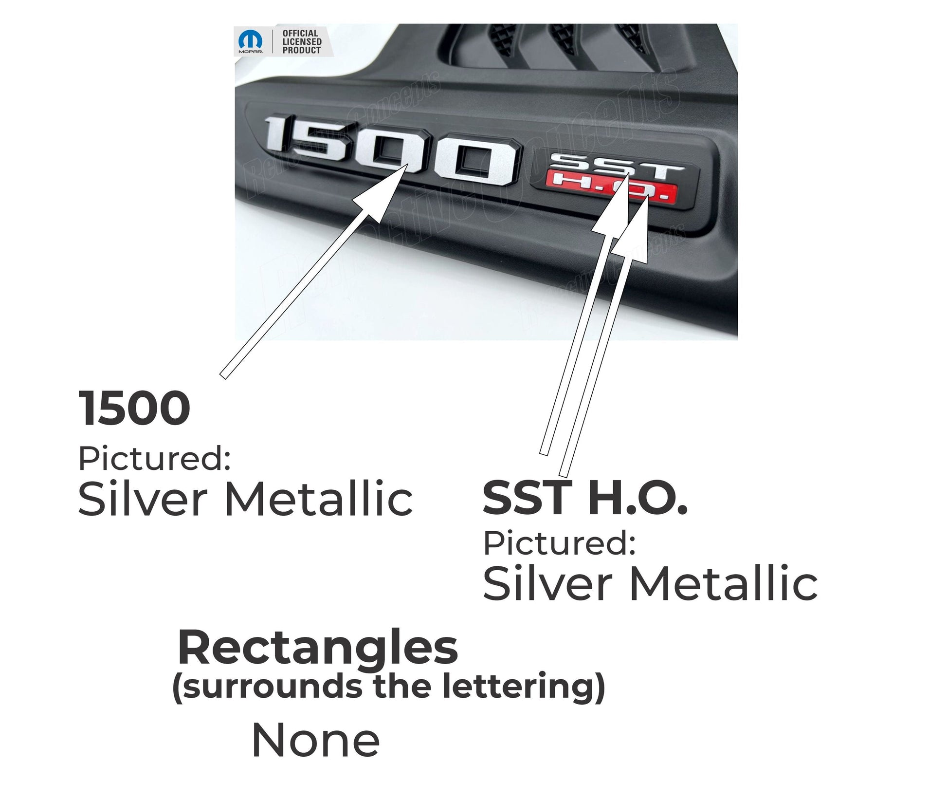1500 SST H.O. Sport Performance Hood Emblem Overlay Decals - 2025 Limited - sku-46356349157563-  DRIVEN - 3