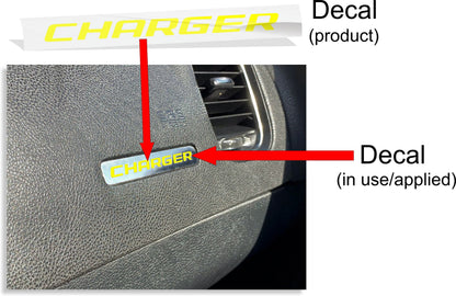CHARGER Dash Plaque Emblem Lettering Overlay Decal   - 11-14 Charger - sku-44837460869307-sku-44837460902075-sku-44837460934843-sku-44837460967611-sku-44837461000379-  DRIVEN - 3