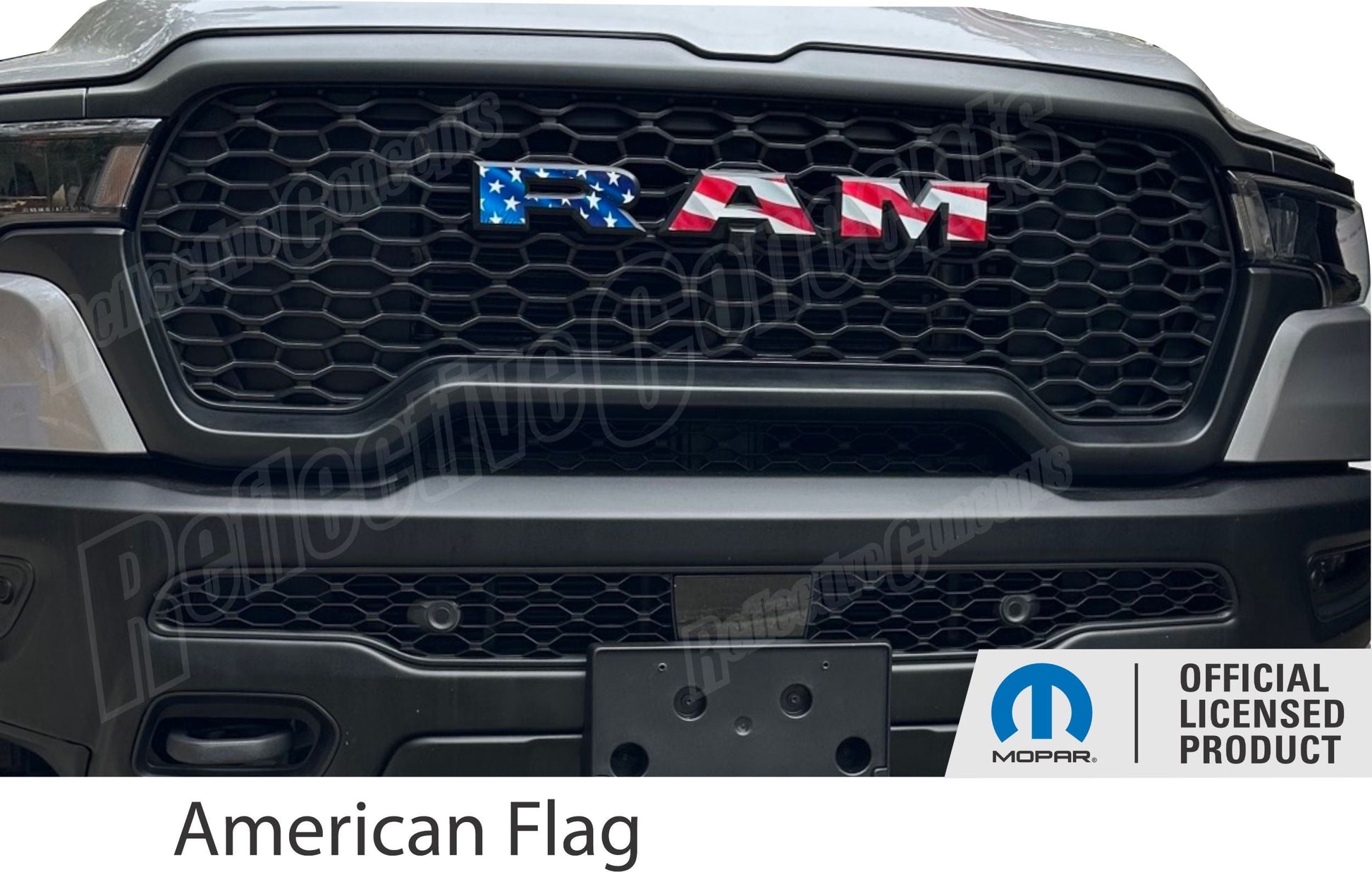 RAM Grille Emblem Overlay Decal   - 2025-2026 Ram 1500 - Ram25:Ram-F-1-Ram25:Ram-F-2-Ram25:Ram-F-3-Ram25:Ram-F-4-Ram25:Ram-F-5-  DRIVEN - 4