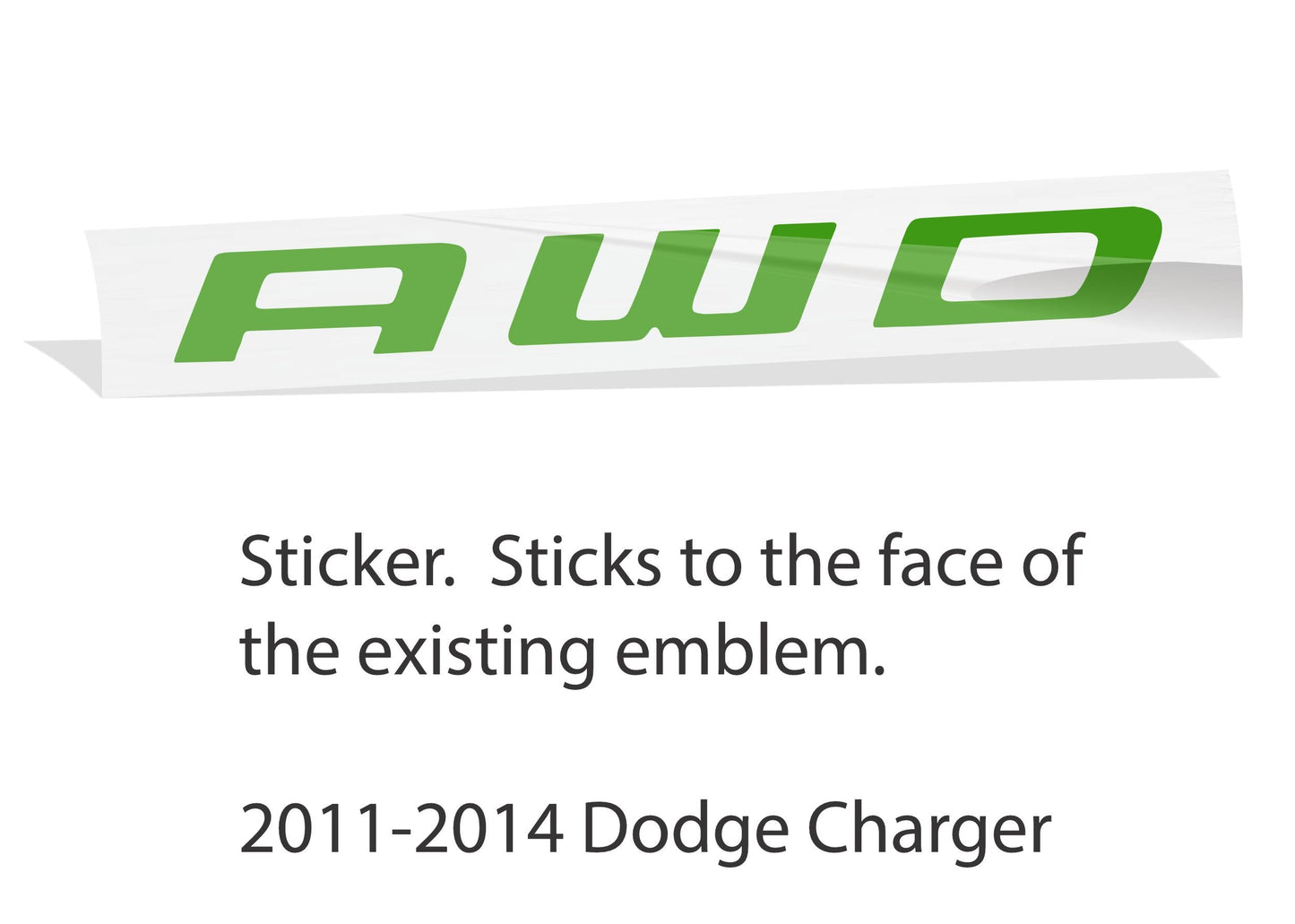 AWD Emblem Overlay Decal - 2011-2014 Dodge Charger - sku-44832216907963-sku-44832216940731-sku-44832216973499-sku-44832217006267-sku-44832217039035-  DRIVEN - 3