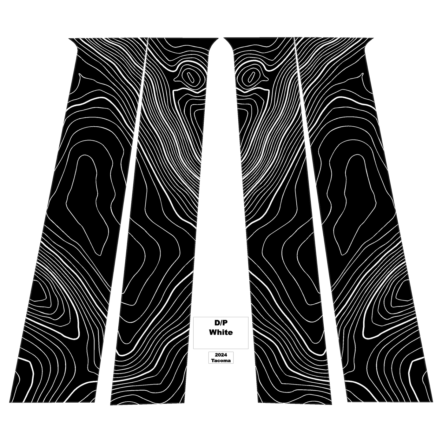 Topographic B Pillar Overlays - 2024+ Tacoma Double Cab / 2025+ 4Runner - 24TACOBPILLAR-ARG-24TACOBPILLAR-CBNG-24TACOBPILLAR-CG-24TACOBPILLAR-DS-24TACOBPILLAR-RR-  DRIVEN - 18