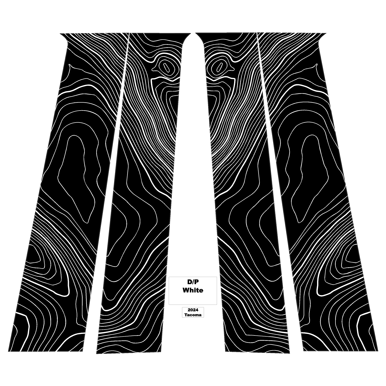 Topographic B Pillar Overlays - 2024+ Tacoma Double Cab / 2025+ 4Runner - 24TACOBPILLAR-ARG-24TACOBPILLAR-CBNG-24TACOBPILLAR-CG-24TACOBPILLAR-DS-24TACOBPILLAR-RR-  DRIVEN - 18