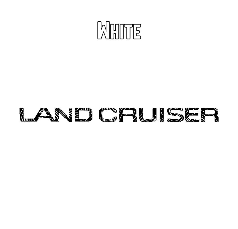 "Land Cruiser" Topographic Rear Tailgate Emblem Overlays - 2024+ Land Cruiser - 24LC250-RT-LC-TPWH-24LC250-RT-LC-TPHB-24LC250-RT-LC-TPVB-24LC250-RT-LC-TPAG-24LC250-RT-LC-TPSO-  DRIVEN - 4