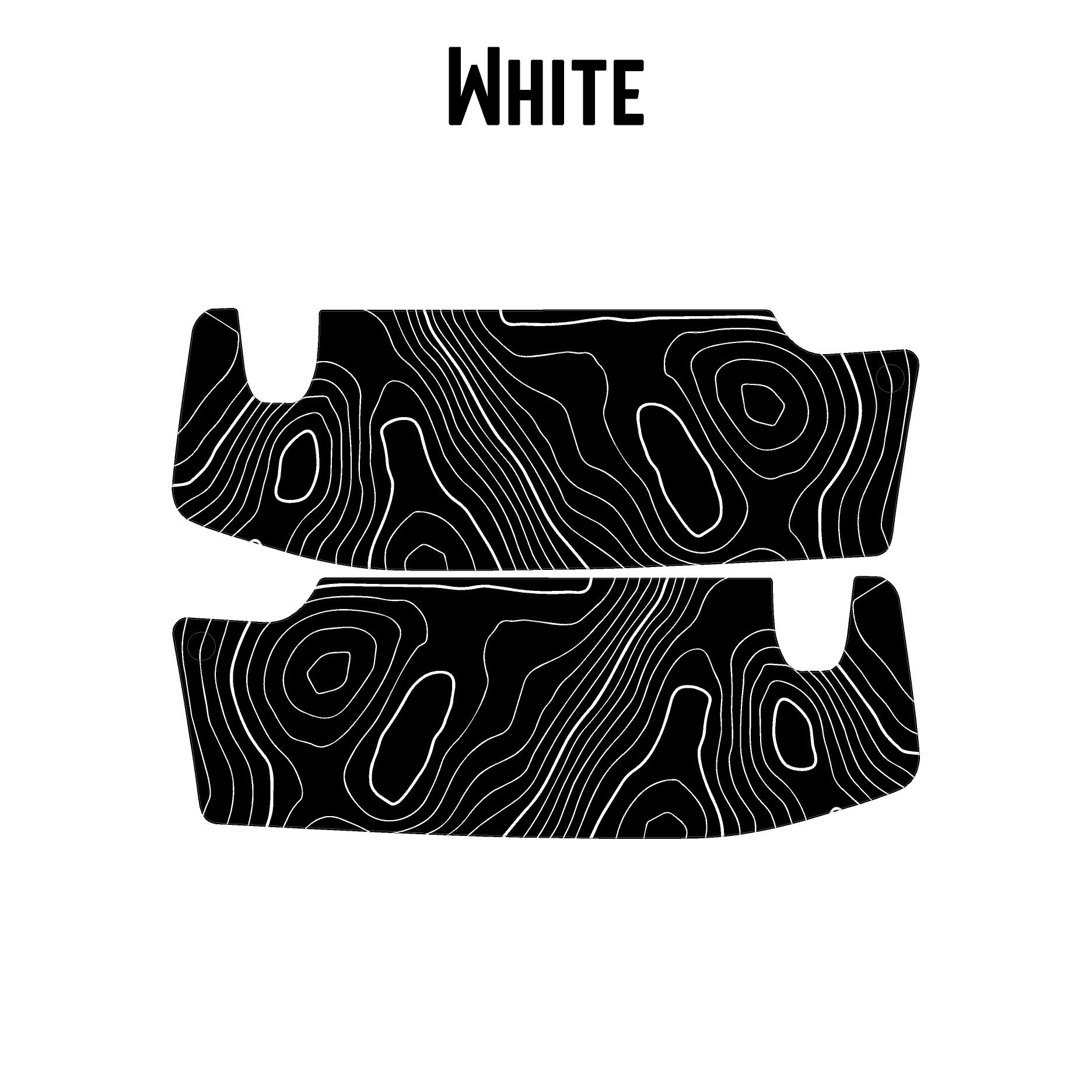 Topographic Map Sun Visor Overlays - 2018+ Jeep Wrangler JL / Jeep Gladiator JT - JLVISORFULLTP-RRNHL-JLVISORFULLTP-RRHL-JLVISORFULLTP-DDSNHL-JLVISORFULLTP-DDSHL-JLVISORFULLTP-SBNHL-  DRIVEN - 18