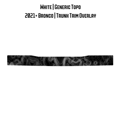 Topo Trunk Trim Overlay / Protector - 2021+ Bronco - 21BRNTRNKTRIM-TPAMBL-21BRNTRNKTRIM-TPA51L-21BRNTRNKTRIM-TPAZL-21BRNTRNKTRIM-TPCGL-21BRNTRNKTRIM-TPCBNL-  DRIVEN - 22