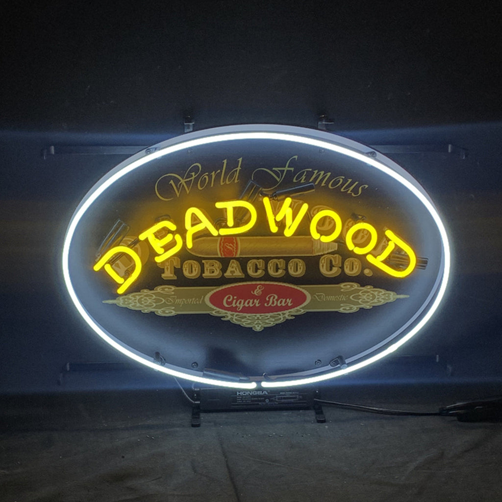 World Famous Deadwood Tobacco_Co. Cigar Neon Light Sign - ME978-  DRIVEN - 1