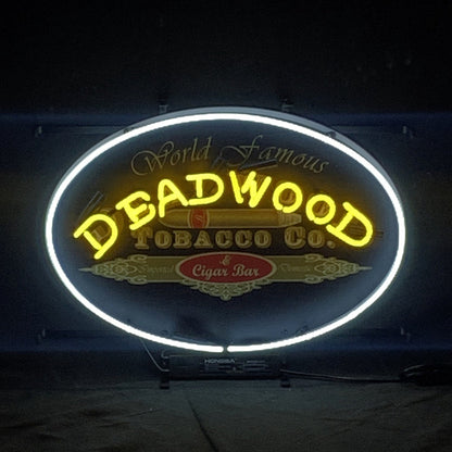 World Famous Deadwood Tobacco_Co. Cigar Neon Light Sign - ME978-  DRIVEN - 2