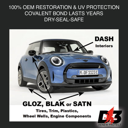 D3 RENEW PROTECT | Home/Shop Set | BLAK + GLOZ + SATN | w/ 2 PREP - HOME SET-SHOP SET-  DRIVEN - 2