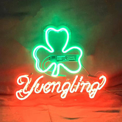 Yuengling Lager Clover Neon Light Sign - ME592-  DRIVEN - 1