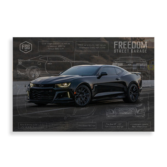 Camaro ZL1 Blueprint Poster - ZL1poster7-  DRIVEN - 1