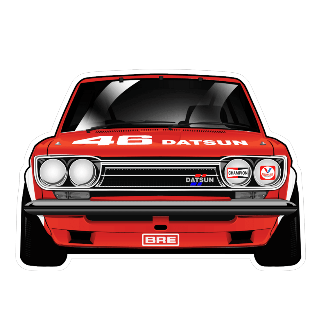 Datsun 510 #46 Race Car Vinyl Decal / Sticker, ZSPEC Design - ZSD-010156-  DRIVEN - 1