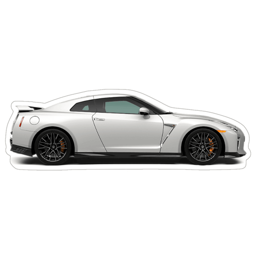 Nissan GTR R35 White Car Vinyl Decal / Sticker, 4.9" x 1.6" - ZSD-010217-  DRIVEN - 1