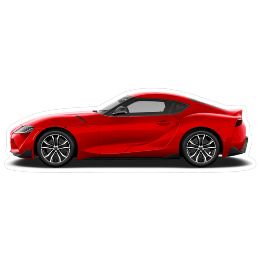 Toyota Supra MKV Sports Car Vinyl Decal / Sticker, Red, 4.9" x 1.7" - ZSD-010255-  DRIVEN - 1