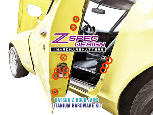 ZSPEC Dress Up Bolts® Fastener Kit, Door Jams Area for Datsun 240/260/280z S30, Titanium - ZSD-383779-ZSD-383786-ZSD-383793-ZSD-383809-ZSD-383816-  DRIVEN - 1