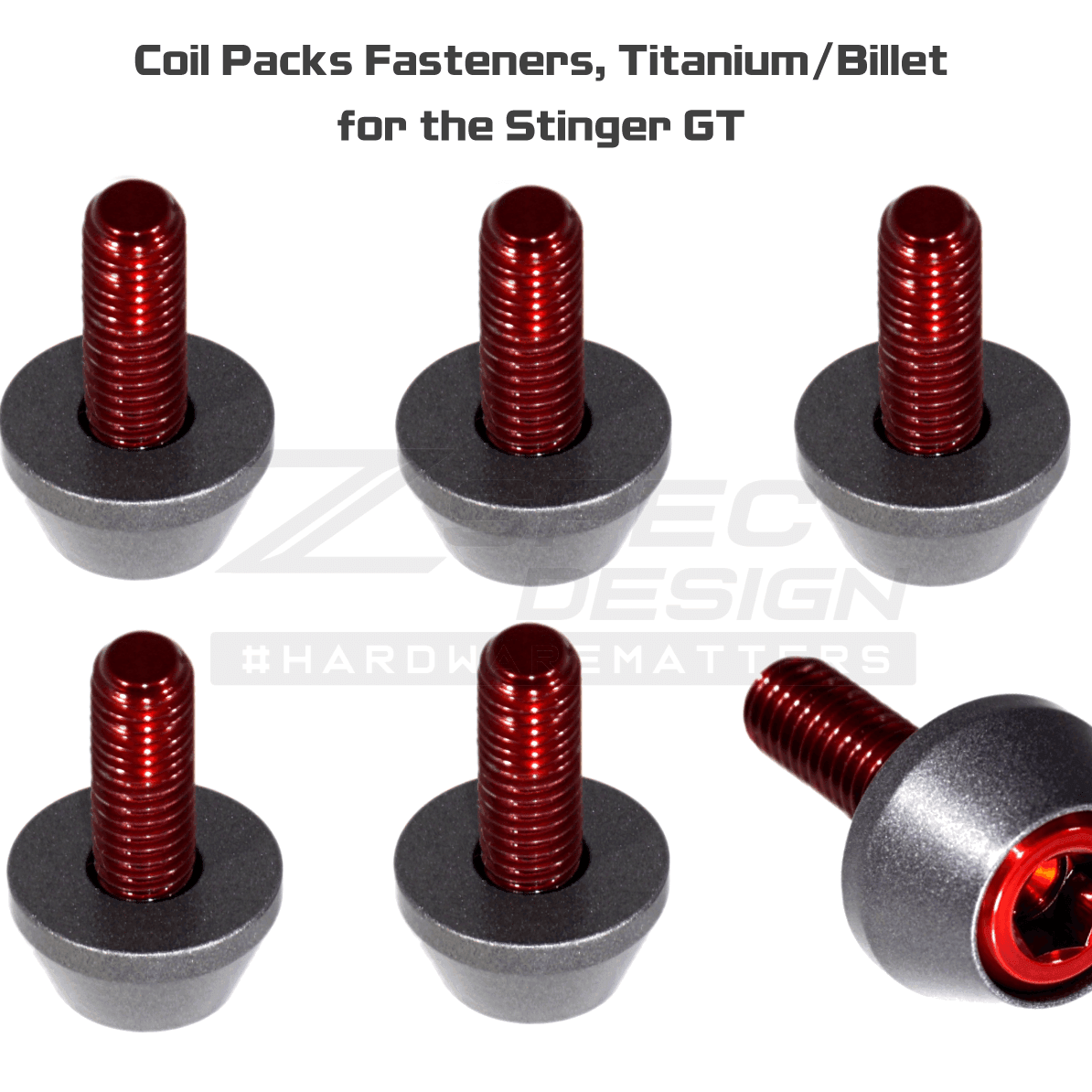 ZSPEC Stage-3 Dress Up Bolts® Fastener Kit for '18+ Stinger GT, Titanium & Billet