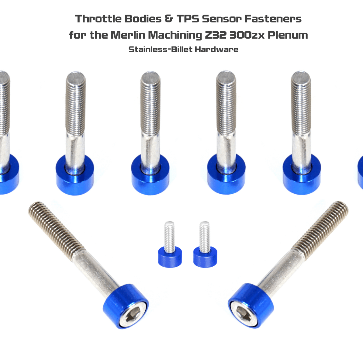 ZSPEC Throttle Bodies & TPS Sensor Fastener Kit for Merlin Machining Z32 300zx Plenum, Stainless & Billet - ZSD-001963-ZSD-001970-ZSD-001987-ZSD-001994-ZSD-002007-  DRIVEN - 4