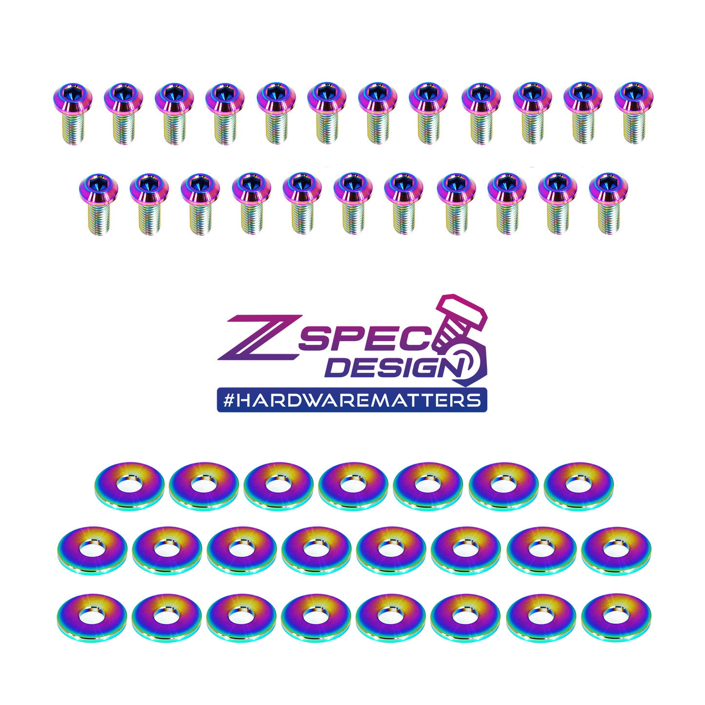 ZSPEC Utili-Track Sides & Rear Fastener Kit for '05+ Nissan Frontier D40/D41, Titanium - ZSD-392214-ZSD-392221-ZSD-392238-ZSD-392245-ZSD-392252-  DRIVEN - 4