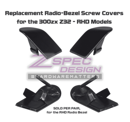 ZSPEC RHD Radio Bezel Top Screw Covers for '90-96 Nissan 300zx Z32, Left & Right Pair - ZSD-004247-  DRIVEN - 2