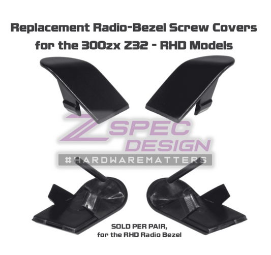 ZSPEC RHD Radio Bezel Top Screw Covers for '90-96 Nissan 300zx Z32, Left & Right Pair - ZSD-004247-  DRIVEN - 2