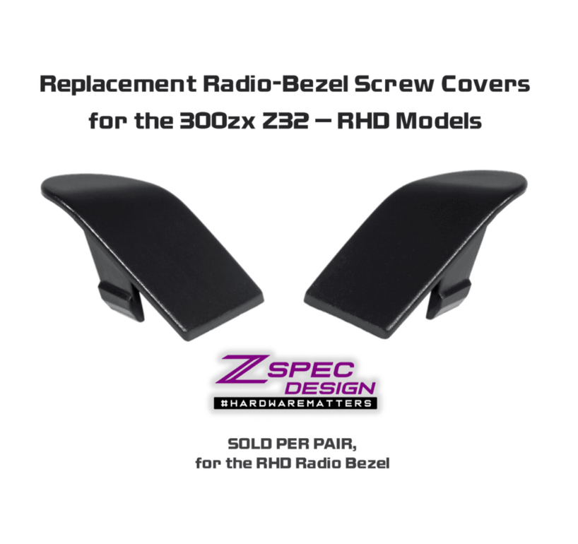 ZSPEC RHD Radio Bezel Top Screw Covers for '90-96 Nissan 300zx Z32, Left & Right Pair - ZSD-004247-  DRIVEN - 4