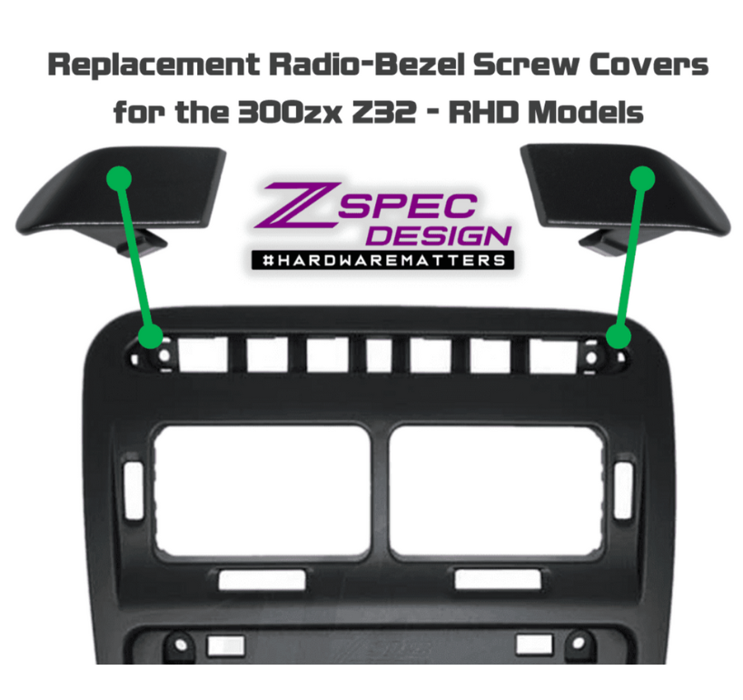 ZSPEC RHD Radio Bezel Top Screw Covers for '90-96 Nissan 300zx Z32, Left & Right Pair - ZSD-004247-  DRIVEN - 3