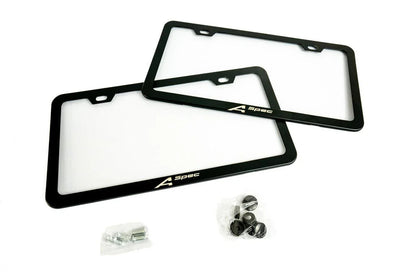 "A Spec" License Plate Frame - Black, Pair - sfb23INTLPF-ASPEC-  DRIVEN - 2