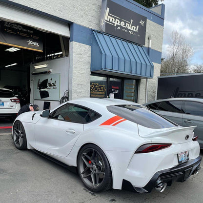 A91 Style Supra Rear Decklid Stripes - 2020+ Supra - A91DECKSTPGB-A91DECKSTPMB-A91DECKSTP3DBK-A91DECKSTPRD-A91DECKSTPOR-  DRIVEN - 11