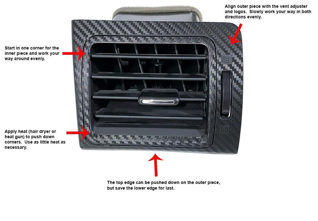 AC Vent 3D Carbon Blackout Overlays - 2015-2021 WRX / STI / 2014-2018 Forester / 2013-2017 Crosstrek - 15WRXACVENT3D-  DRIVEN - 4
